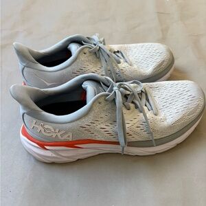Hoka One One Clifton Gray Fog Sneakers Size 8.5